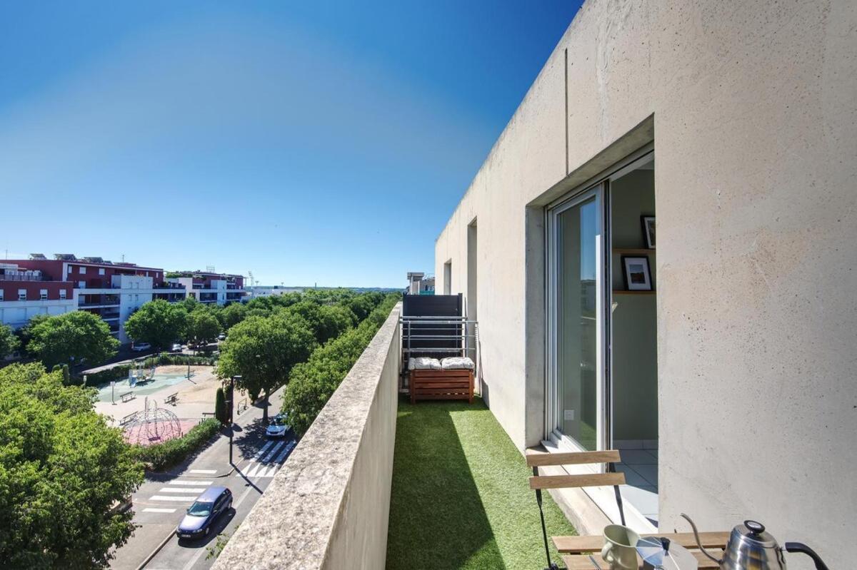 La Palm Room ~ Climatisation ~ Balcon ~ Parking Nimes Bagian luar foto