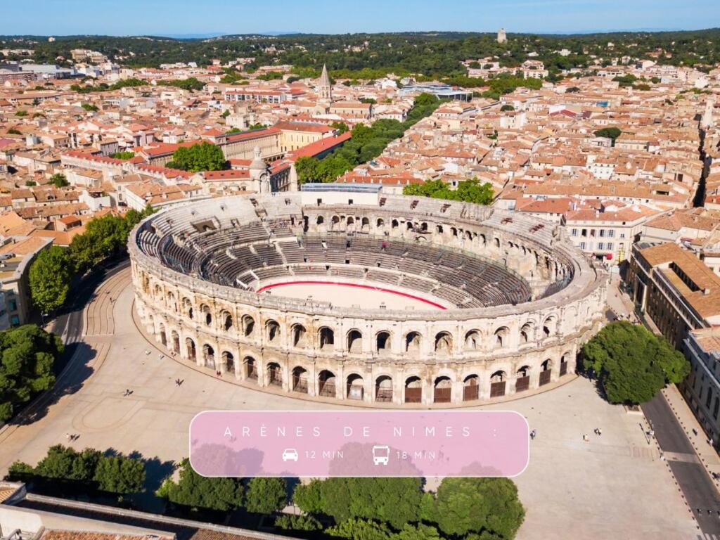 La Palm Room ~ Climatisation ~ Balcon ~ Parking Nimes Bagian luar foto